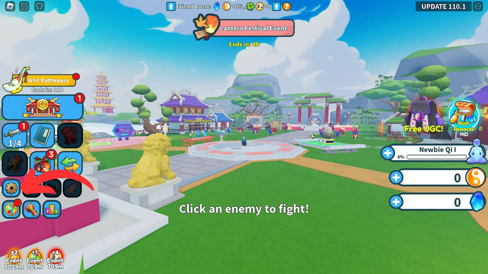 How to redeem codes for Weapon Fighting Simulator (Image via Roblox and Sportskeeda)