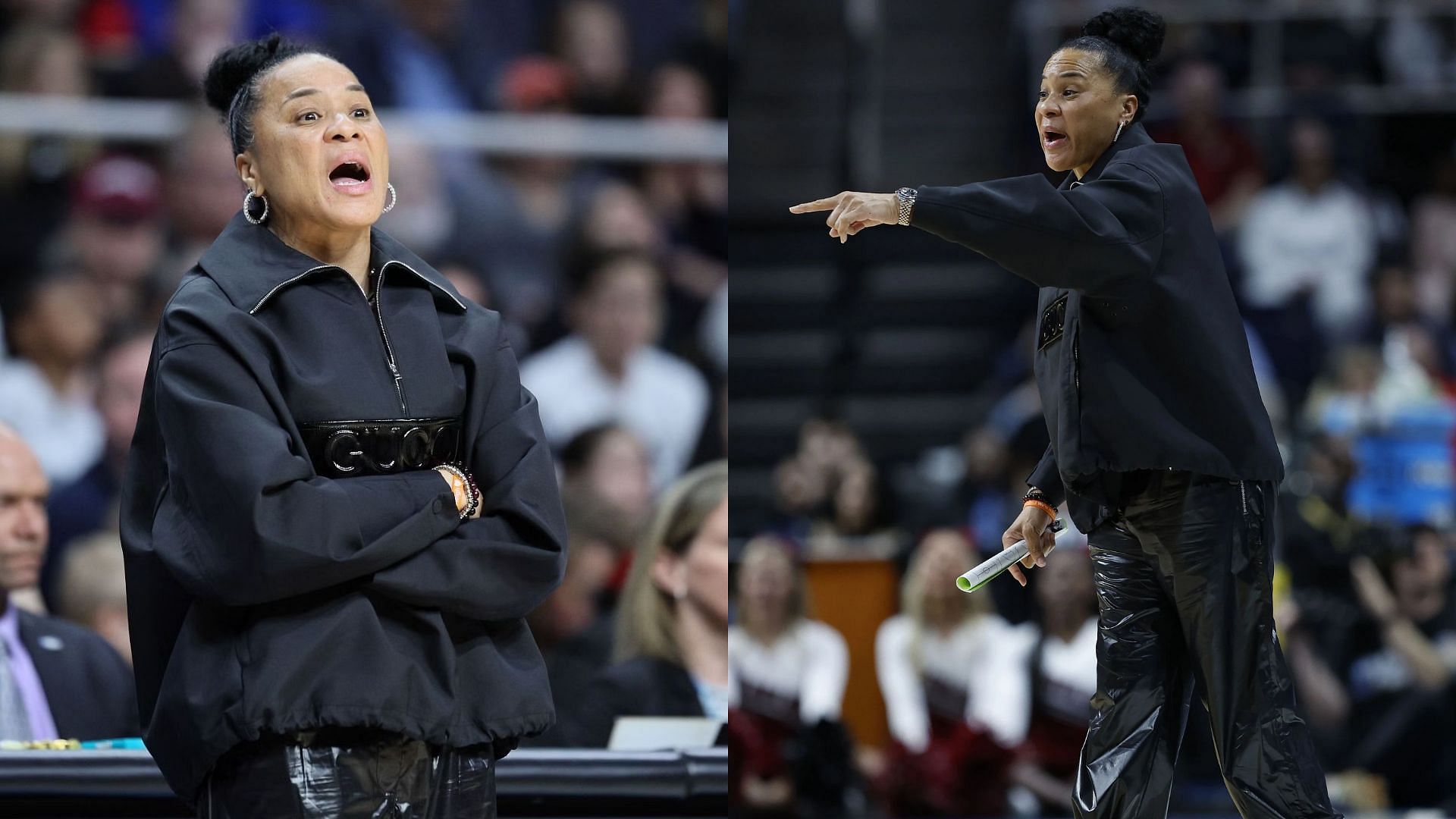 What did Dawn Staley wear in the Elite Eight matchup?