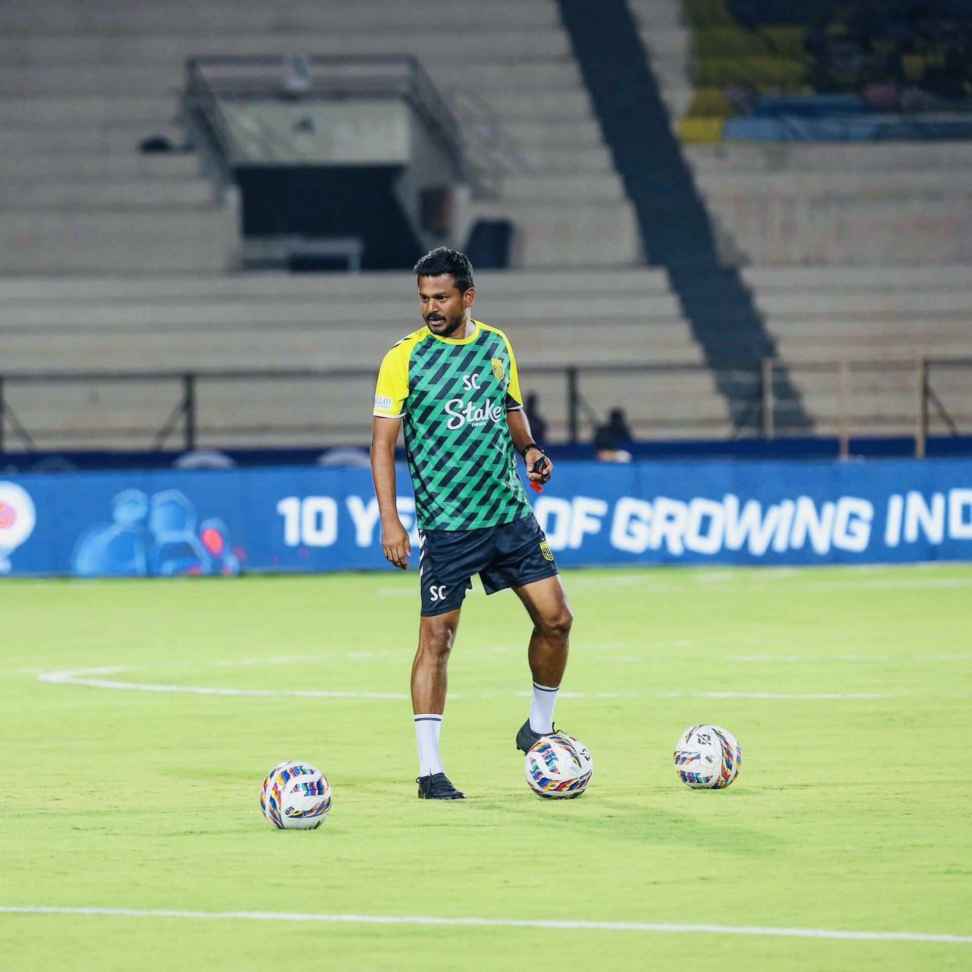 Hyderabad FC&#039;s assistant coach Shameel Chembakath.