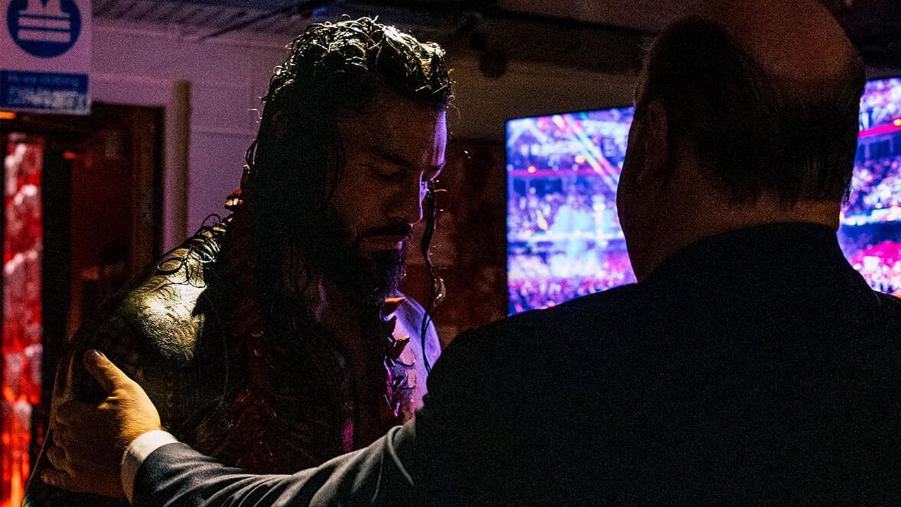 Roman Reigns backstage (via WWE