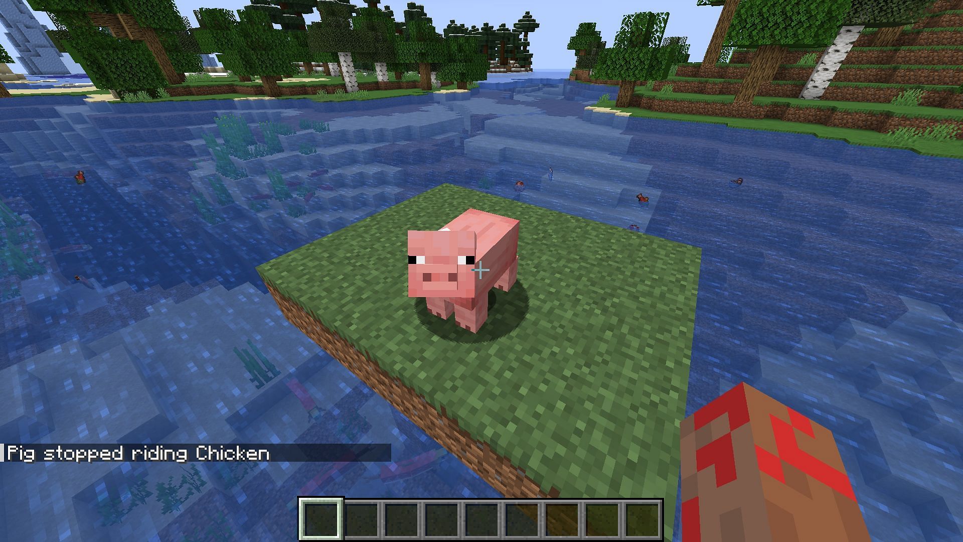 Hoglin farms are better than pig farms since they automatically produce cooked porkchop (Image via Mojang Studios)