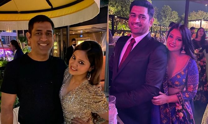 [Watch] MS Dhoni plays dandiya with wife Sakshi and Dwayne Bravo at Anant Ambani-Radhika Merchant pre-wedding bash