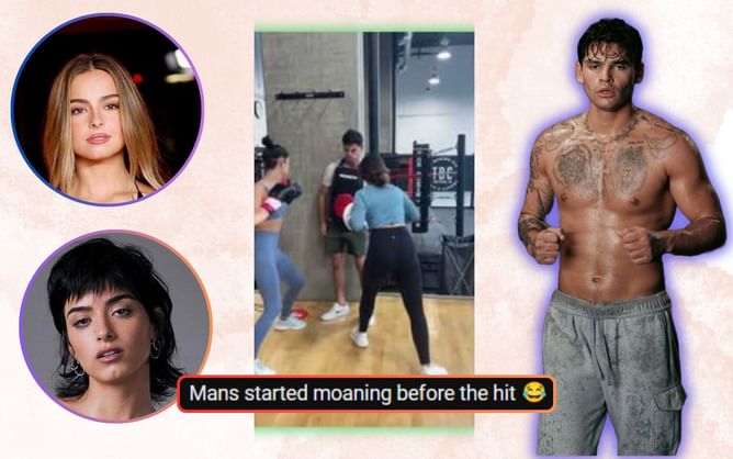 When Ryan Garcia was called out by fans for 'acting' during body shot challenge with Addison Rae and Dixie D'Amelio