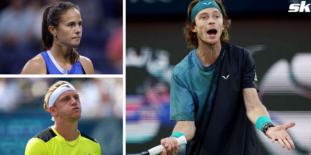 Daria Kasatkina and Alejandro Davidovich Fokina stand up for Andrey Rublev