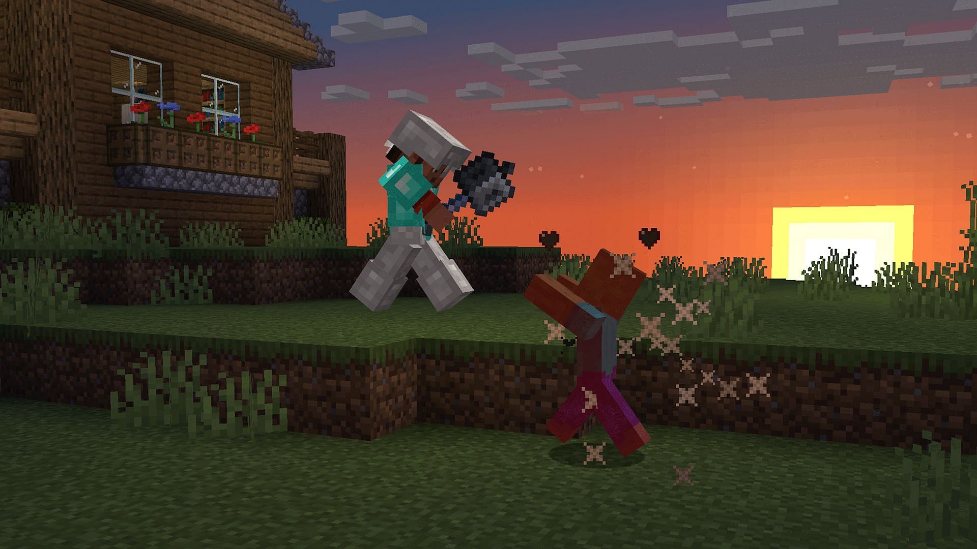 Steve fighting a job with a new mace weapon (Image via Mojang Studios)