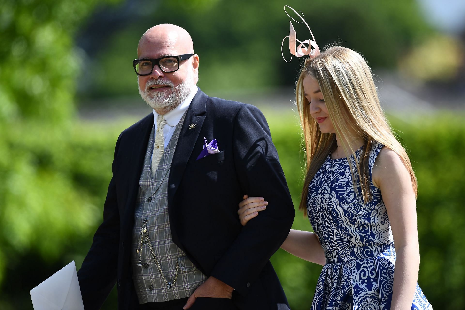 Gary Goldsmith (L), uncle of the bride attends the wedding of Pippa Middleton and James Matthews (Image via Getty)