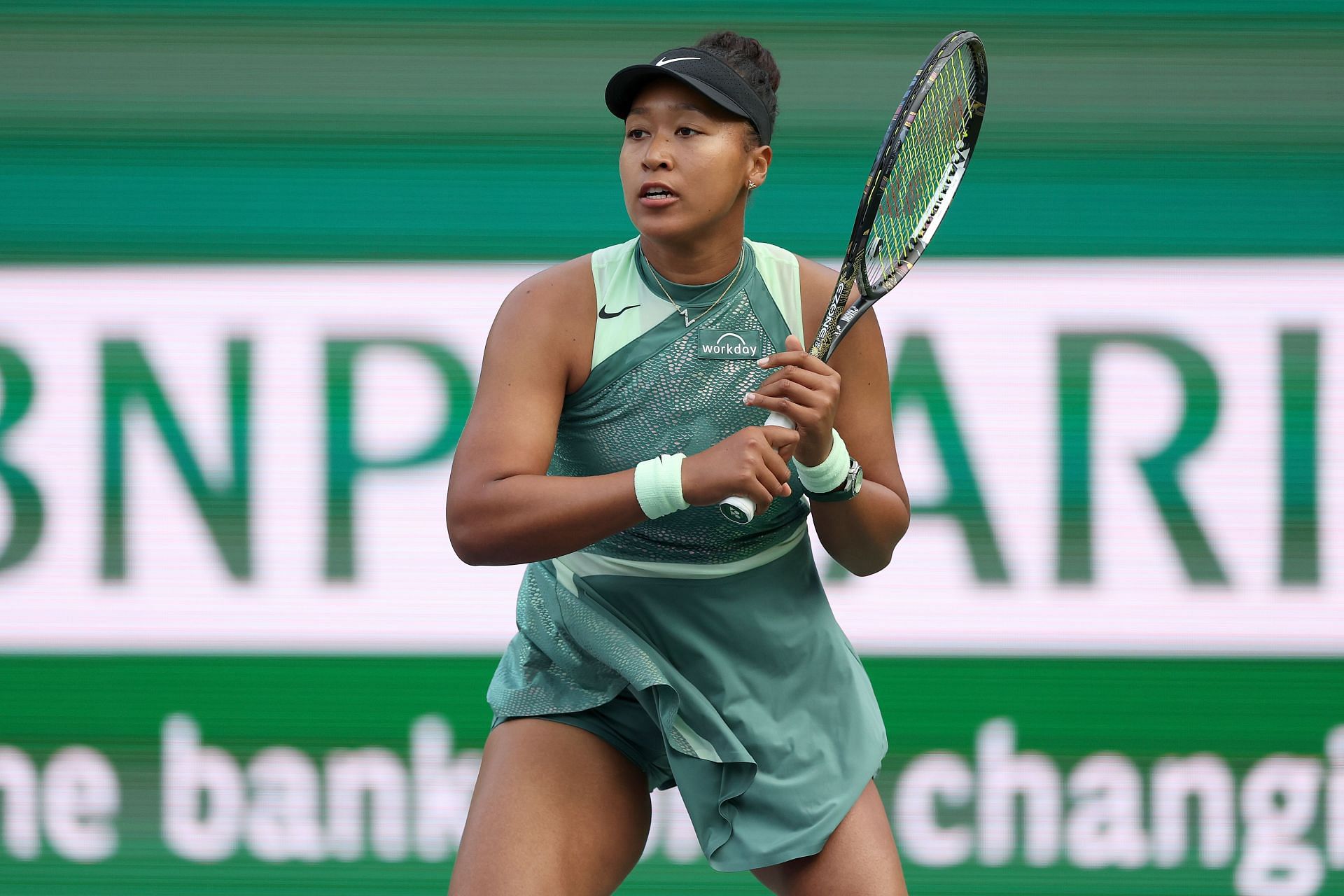 Naomi Osaka pictured at the Indian Wells Open 2024