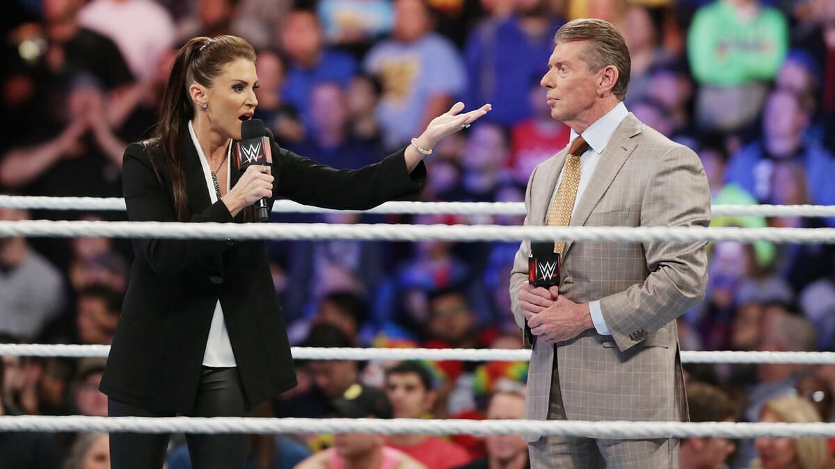 Stephanie McMahon (left) and Vince McMahon (right)