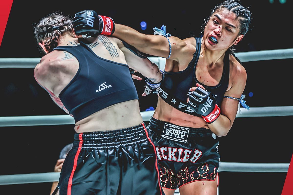 Jackie Buntan versus Martine Michieletto [Photo via: ONE Championship]