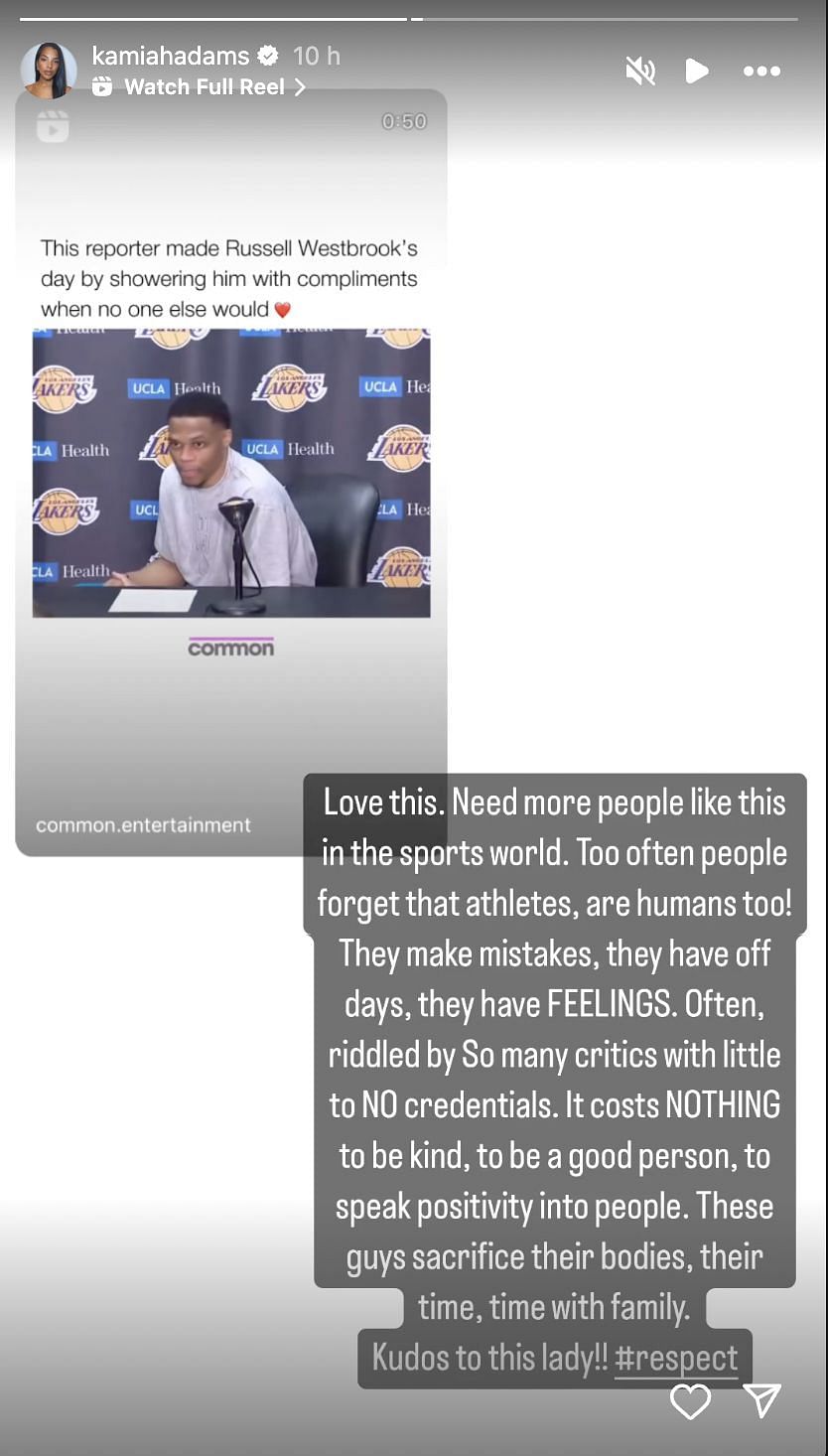 Bradley Beal&#039;s wife Kamiah Adams praised the reporter&#039;s work ethic amid all the hate for Russell Westbrook when he was a Laker