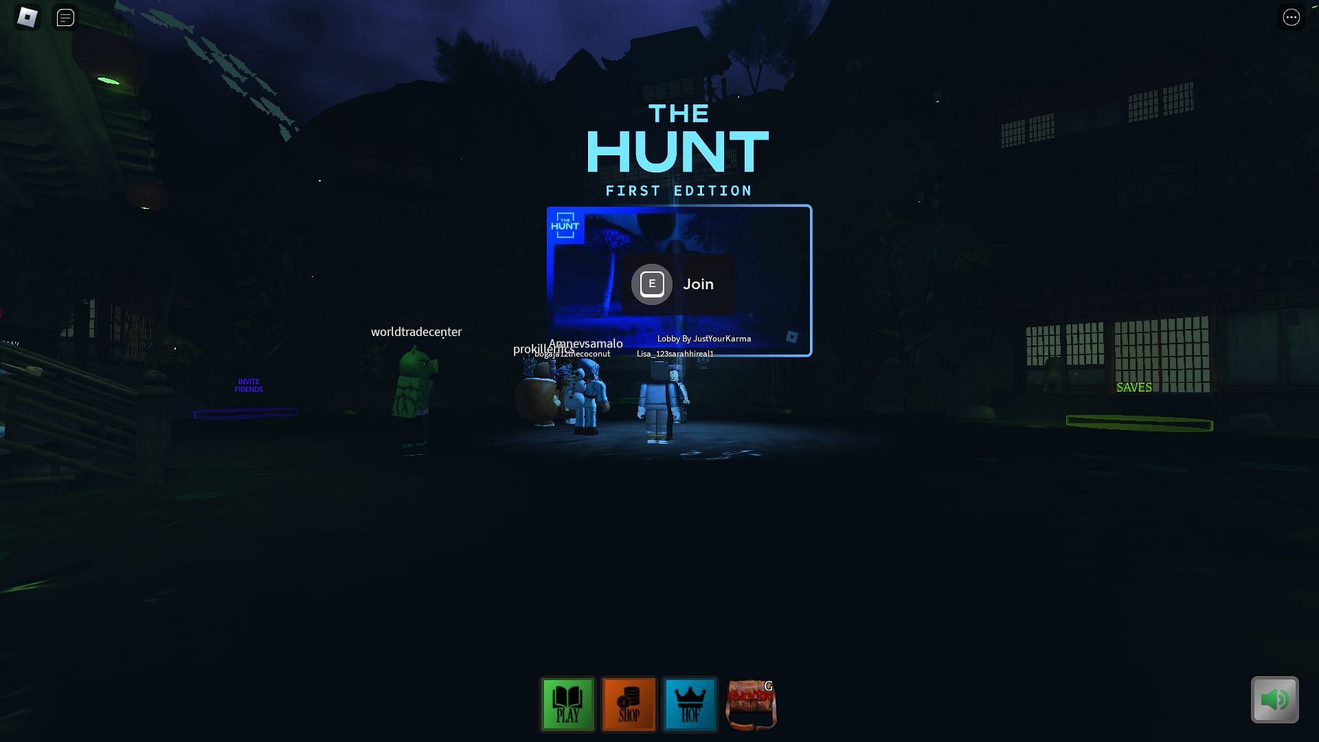 In-game display for The Hunt (Image via Roblox)