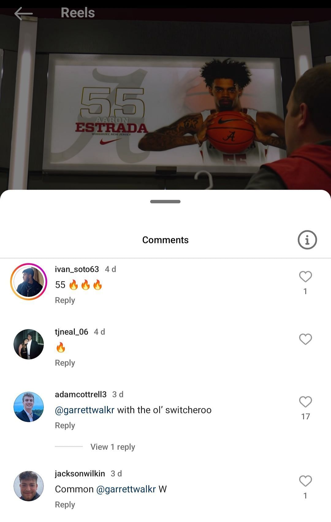 Bama&#039;s IG page