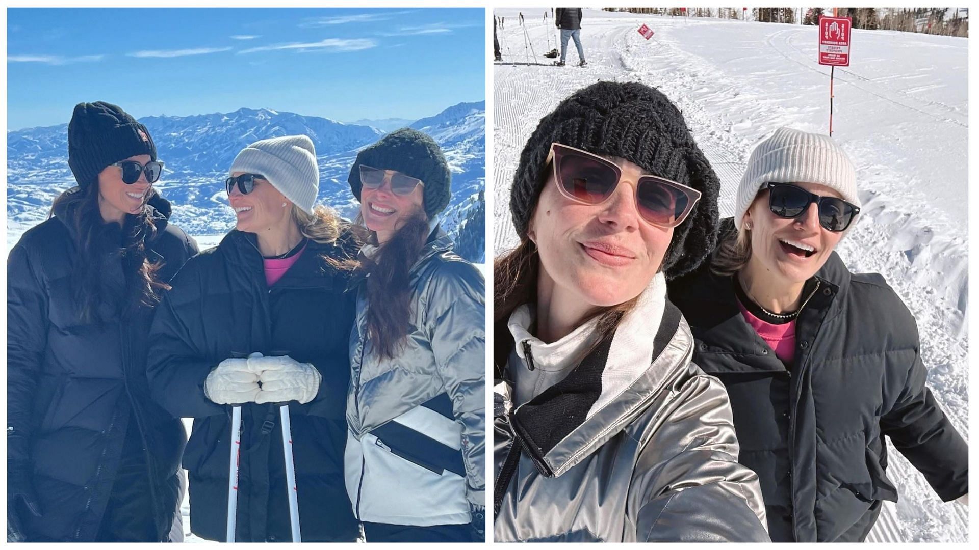 Meghan Markle, Kelly McKee Zajfen and Heather Dorak on their ski trip (Image via @heatherdorak/Instagram)