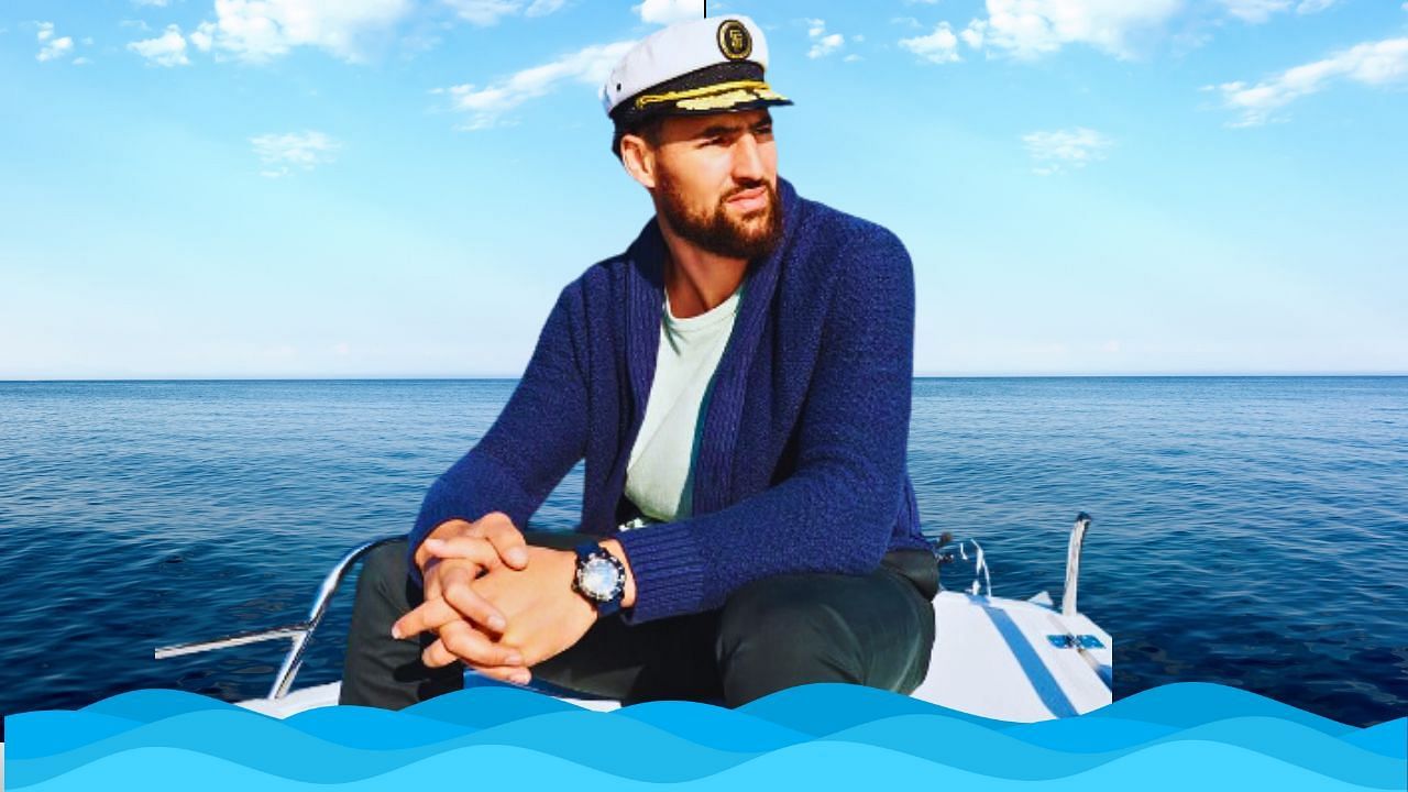 Klay Thompson rides his $273,069 boat to the Chase Center. 