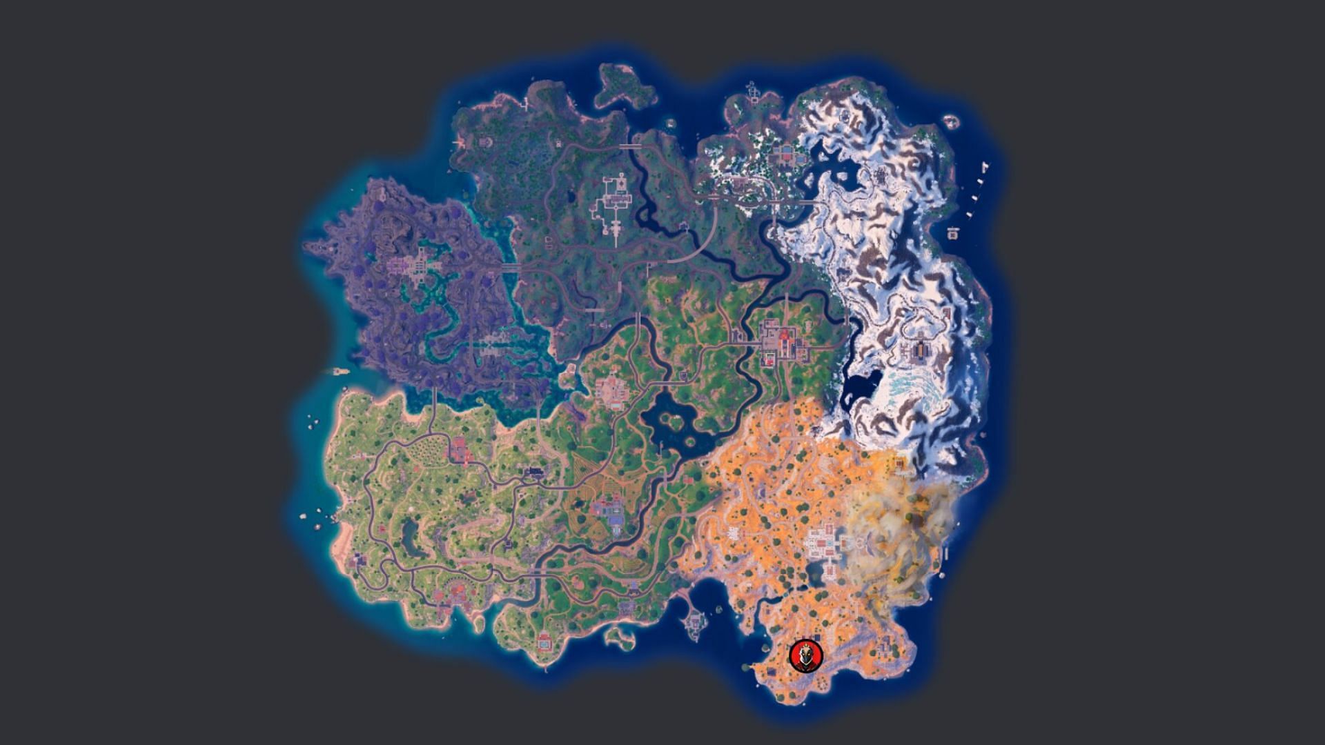 Ares on the Chapter 5 Season 2 map (Image via Fortnite.gg)