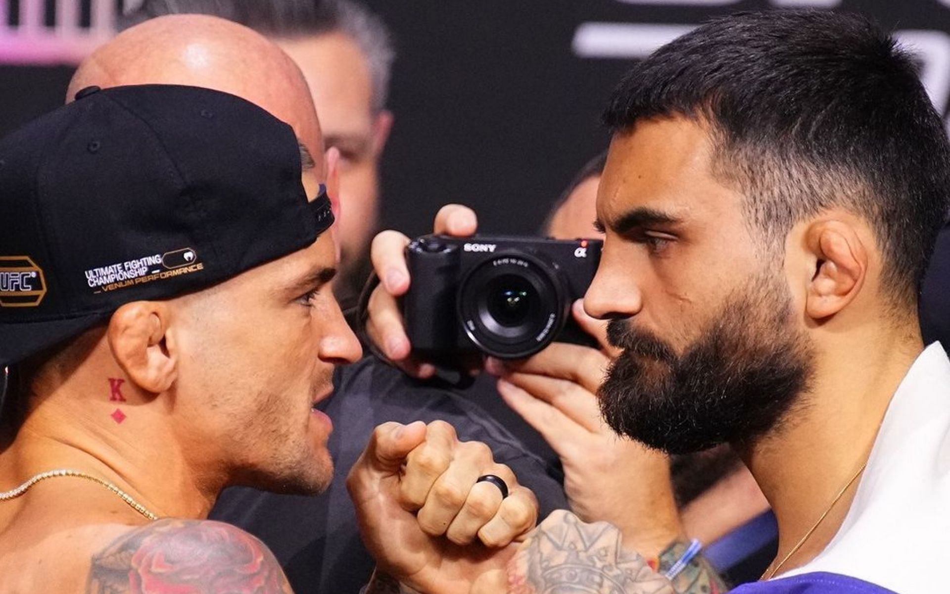 Dustin Poirier (left) and Benoit Saint Denis (right) faced off at UFC 299 [Image credits: @ufc on Instagram]
