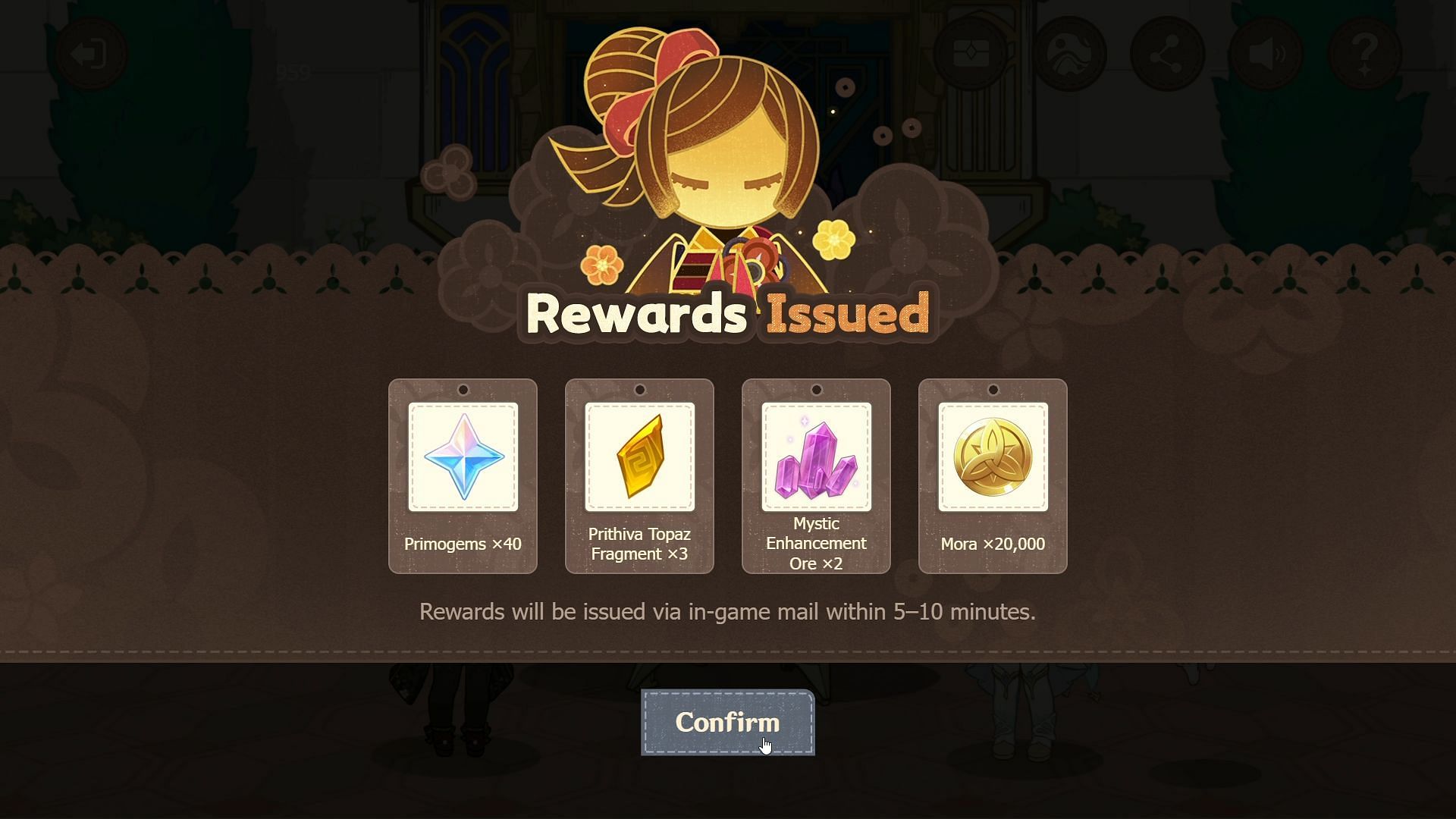 Captivating Couture rewards (Image via HoYoverse)