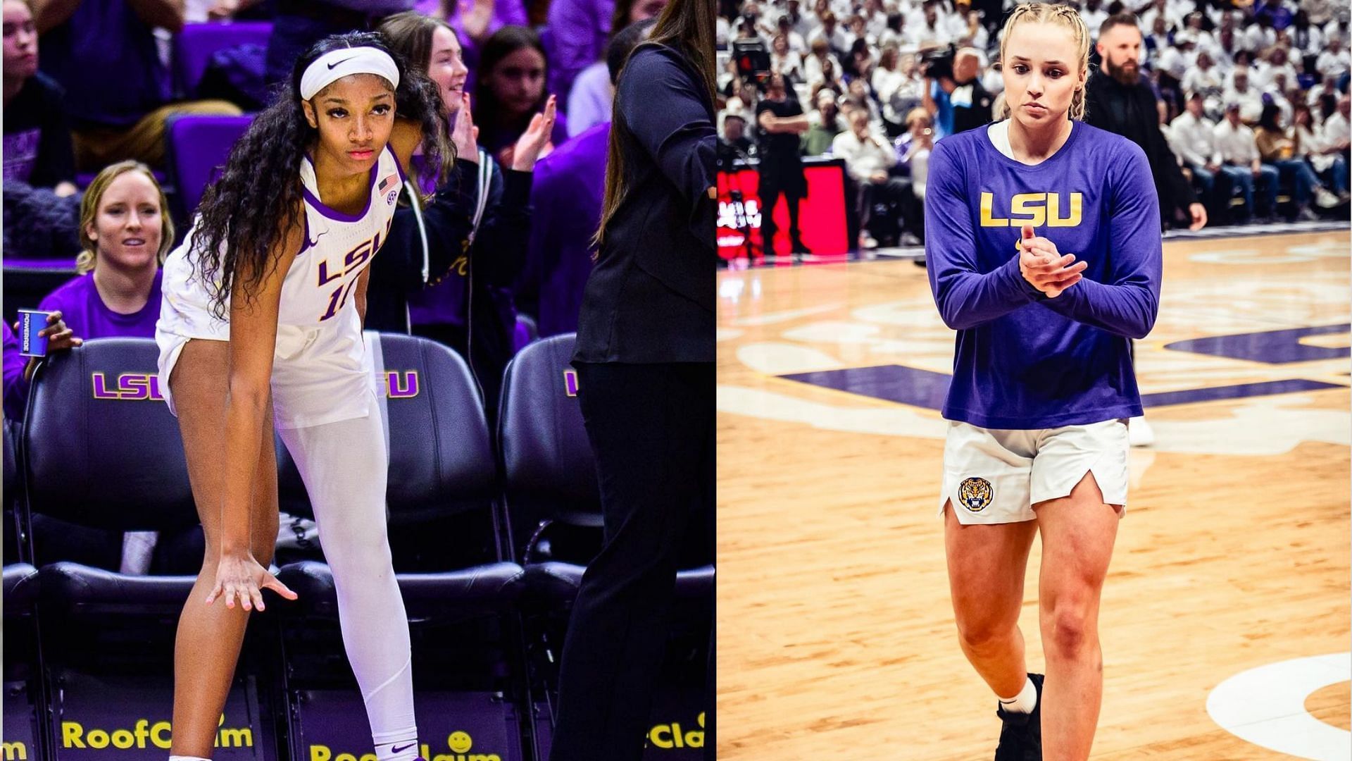 LSU Tigers basketball stars Angel Reese and Hailey Van Lith 