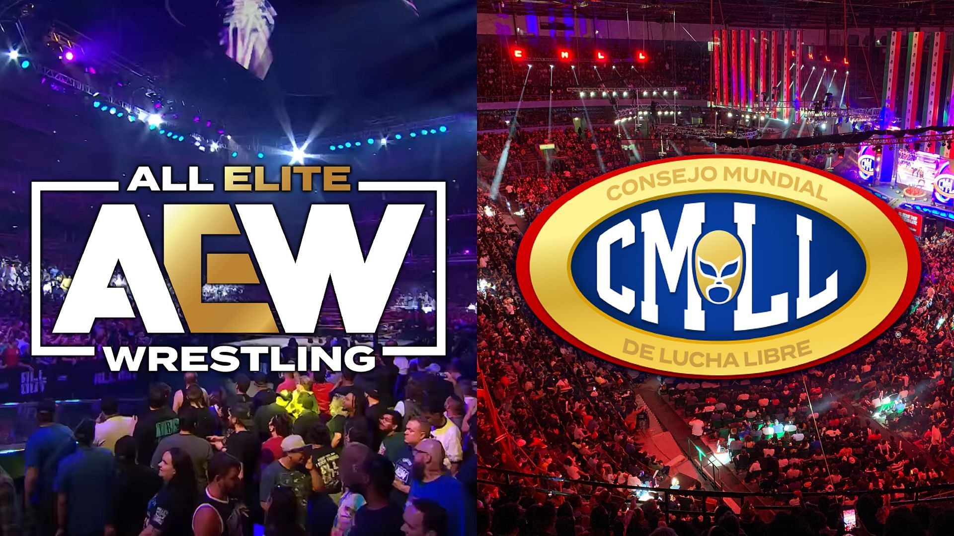 AEW and CMLL are enjoying the fruits of their partnership (image credits: All Elite Wrestling on YouTube; CMLL.com)