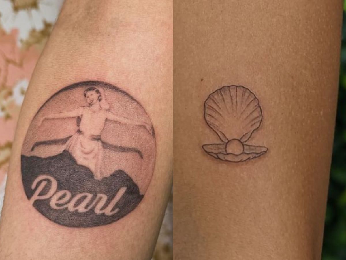 Pearl tattoo: A Gem of New Beginnings (Image via Instagram/@desertmousetattoo/@stormhorsetattoo)