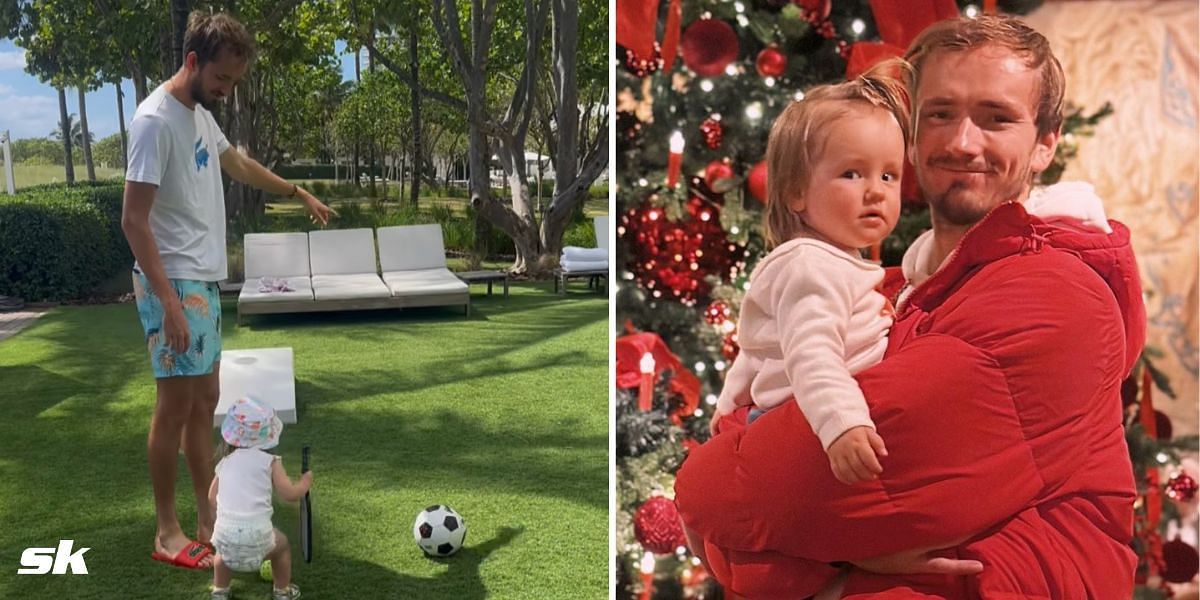 Daniil Medvedev bonded with daughter Alisa over football following his Miami Open exit