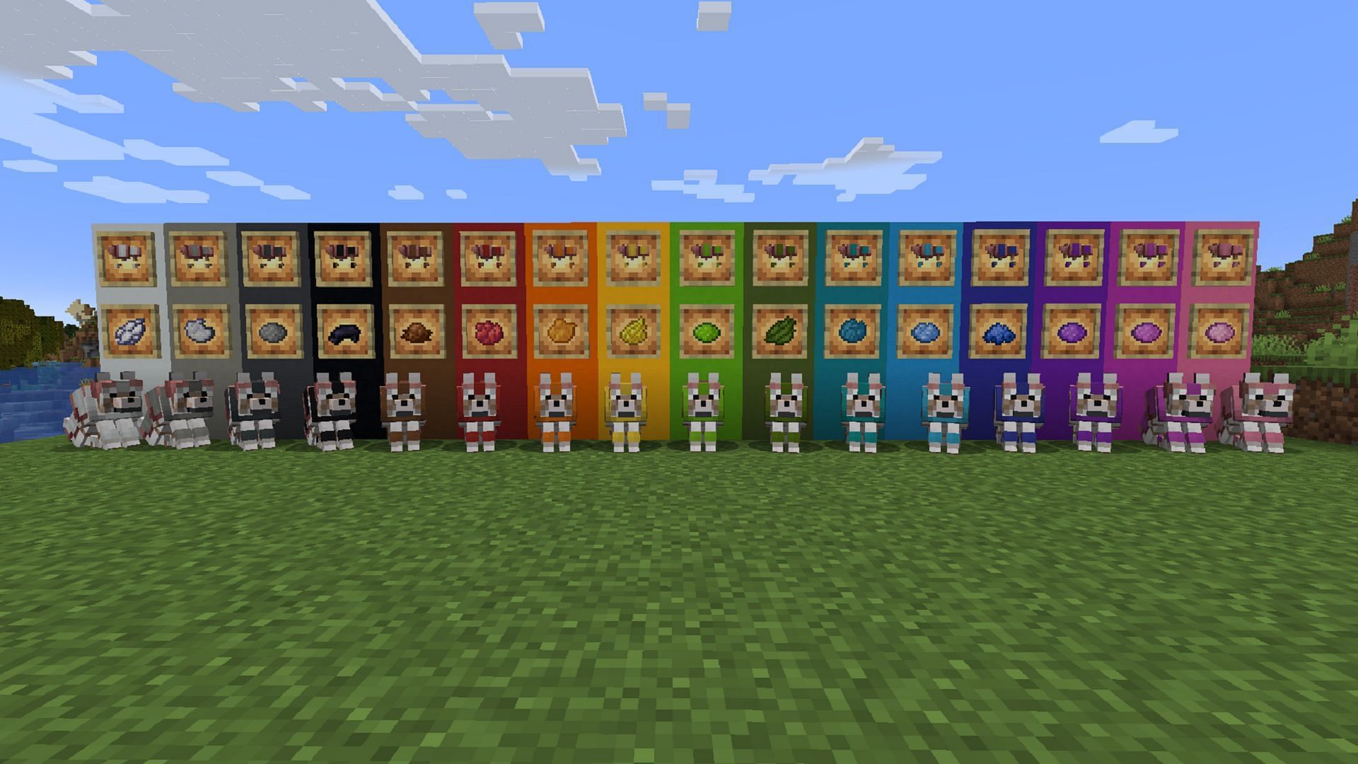 Wolf armor keeps Minecraft players&#039; canine pets protected to a degree (Image via Mojang)