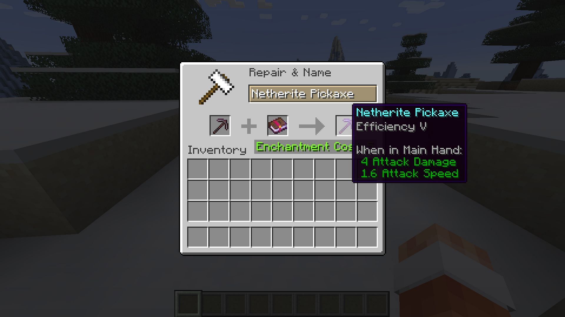 Efficiency shortens a Minecraft player&#039;s time in the mines and elsewhere (Image via Mojang)