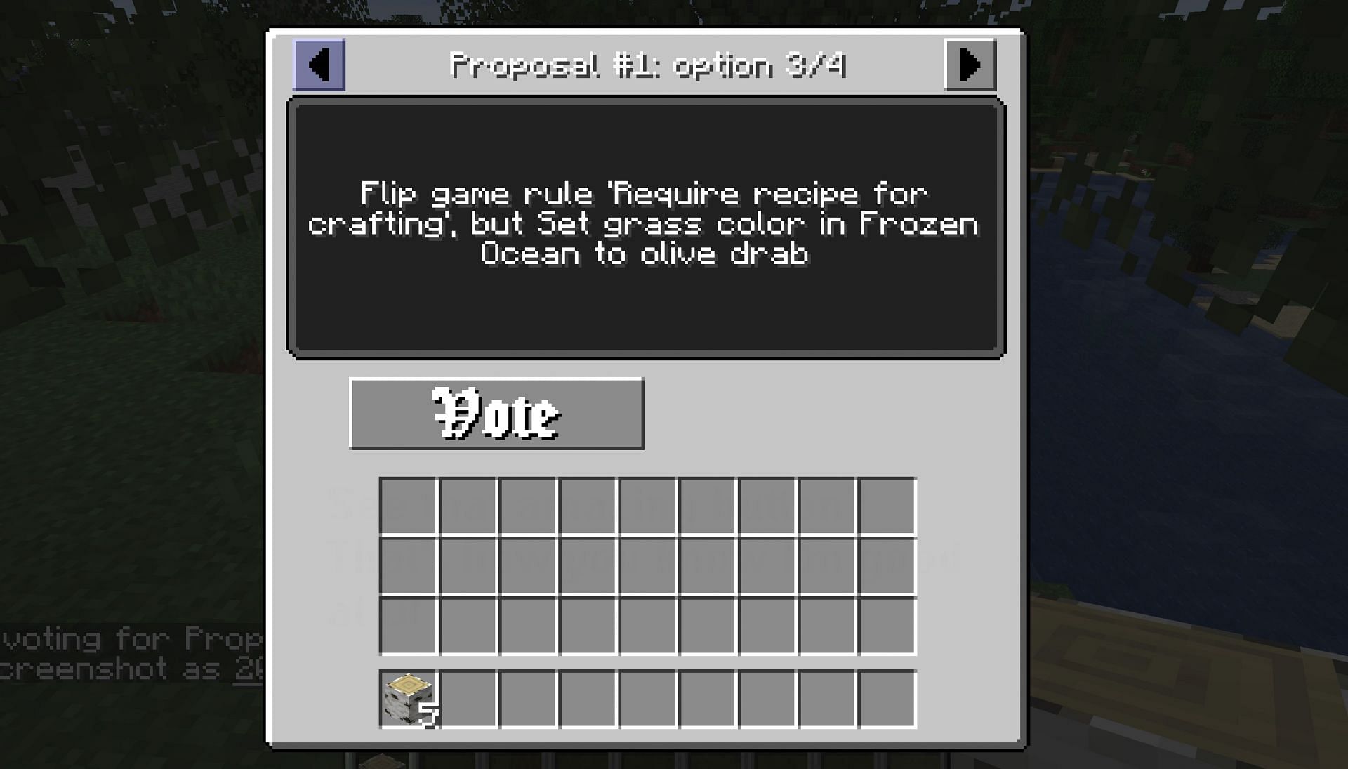 Proposals can have huge impacts on the world (Image via Mojang)