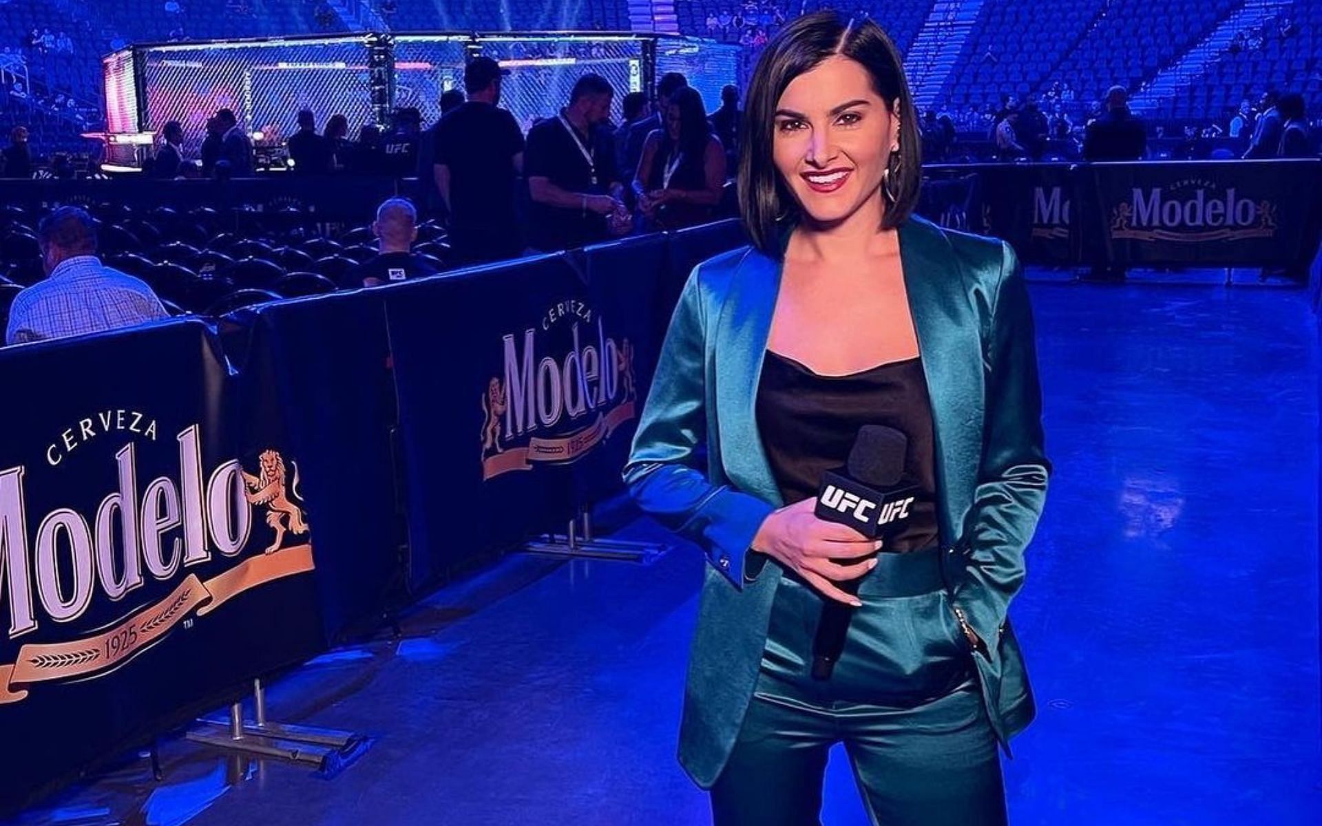 Megan Olivi primarily works as a reporter in the UFC, besides also covering and hosting other unrelated events [Image courtesy: @meganolivi on Instagram]