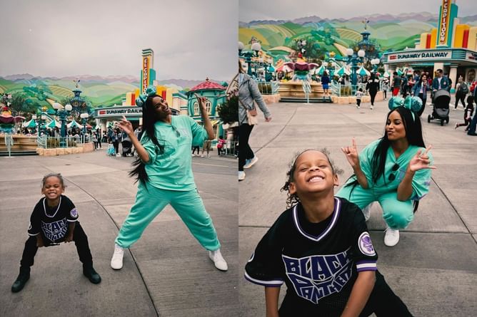 IN PHOTOS: Ciara steps out in Disneyland one-on-one time with youngest son Win Wilson