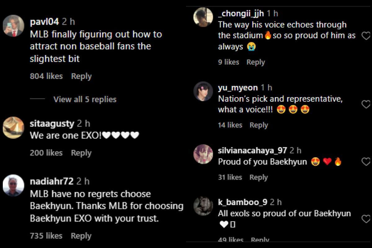 Fans react to Baekhyun&#039;s performance of the national anthem