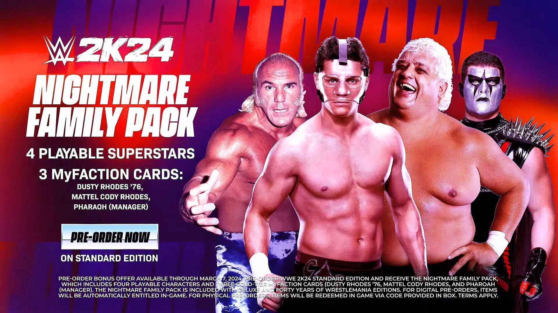 The WWE 2K24 Nightmare Family DLC Pack (Image via 2K Games)