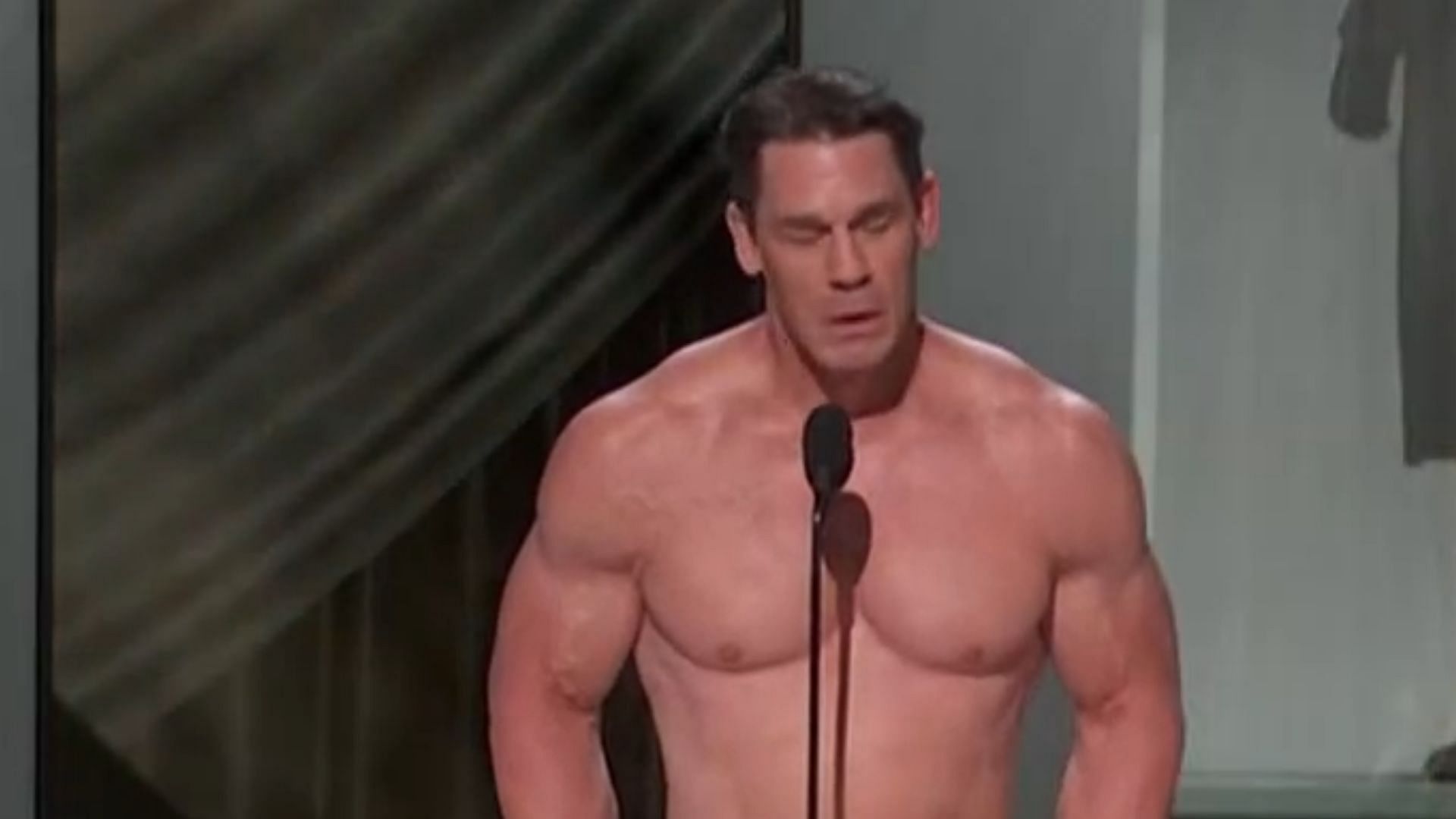 John Cena appeared on the stage without clothes (Credit: Academy Awards 2024)