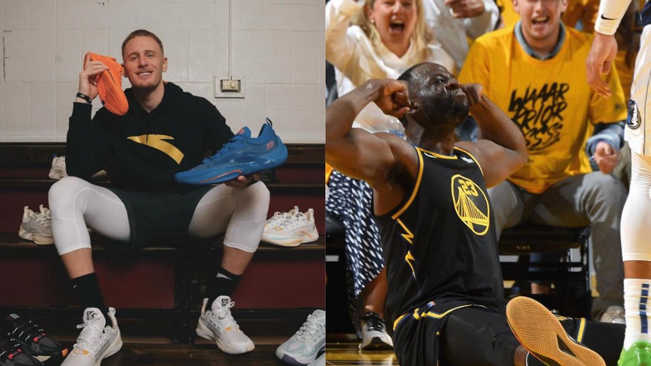 New York Knicks guard Donte DiVincenzo received a bloody nose after taking an elbow from Golden State Warriors forward Draymond Green.