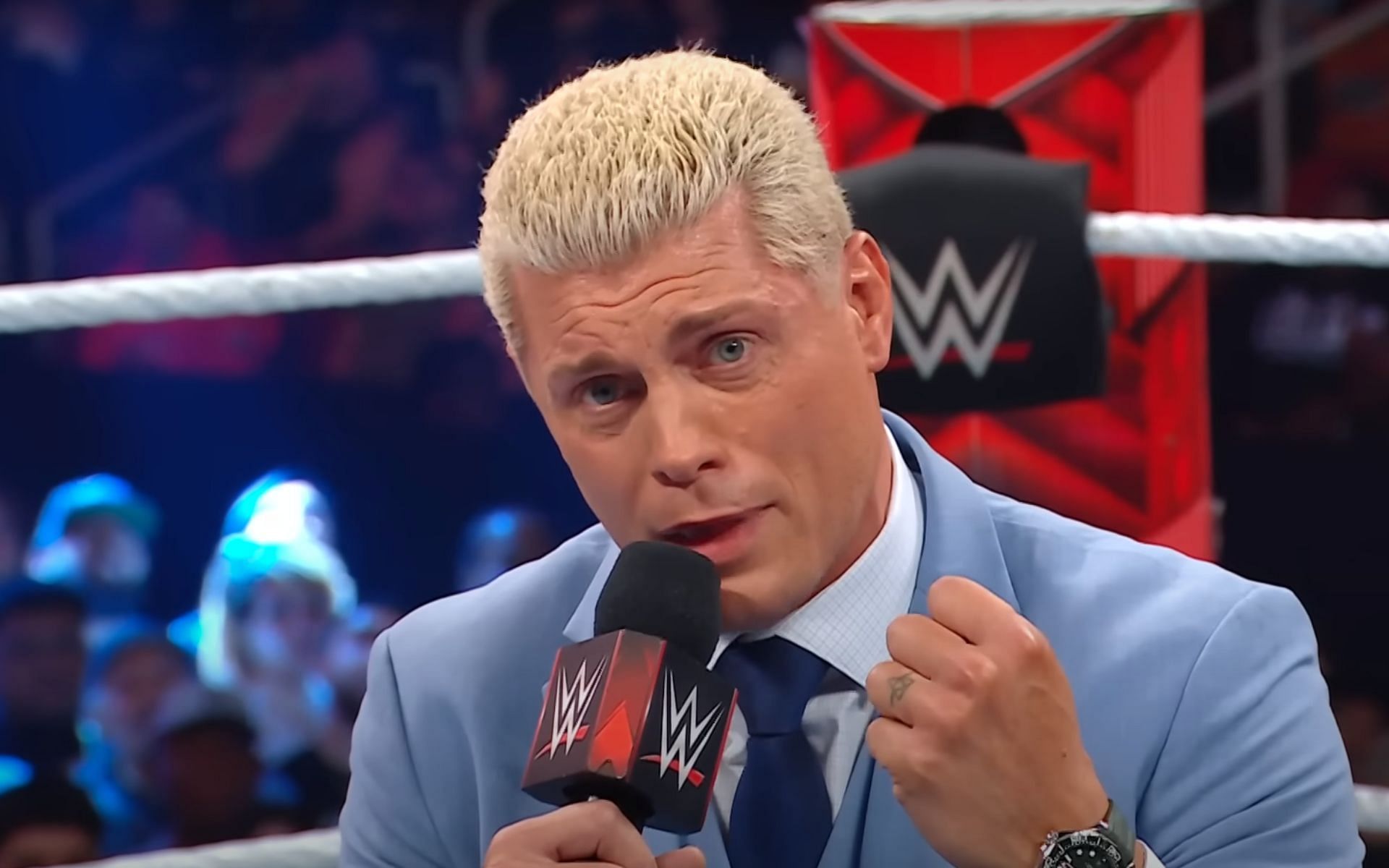 An emotional Cody Rhodes on the March 11th episode of RAW (Pic Courtesy: WWE on YouTube)