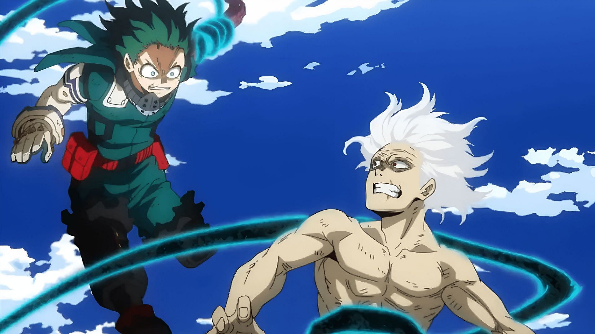 Deku (left) and Shigaraki (right) as seen in the anime (Image via Bones)