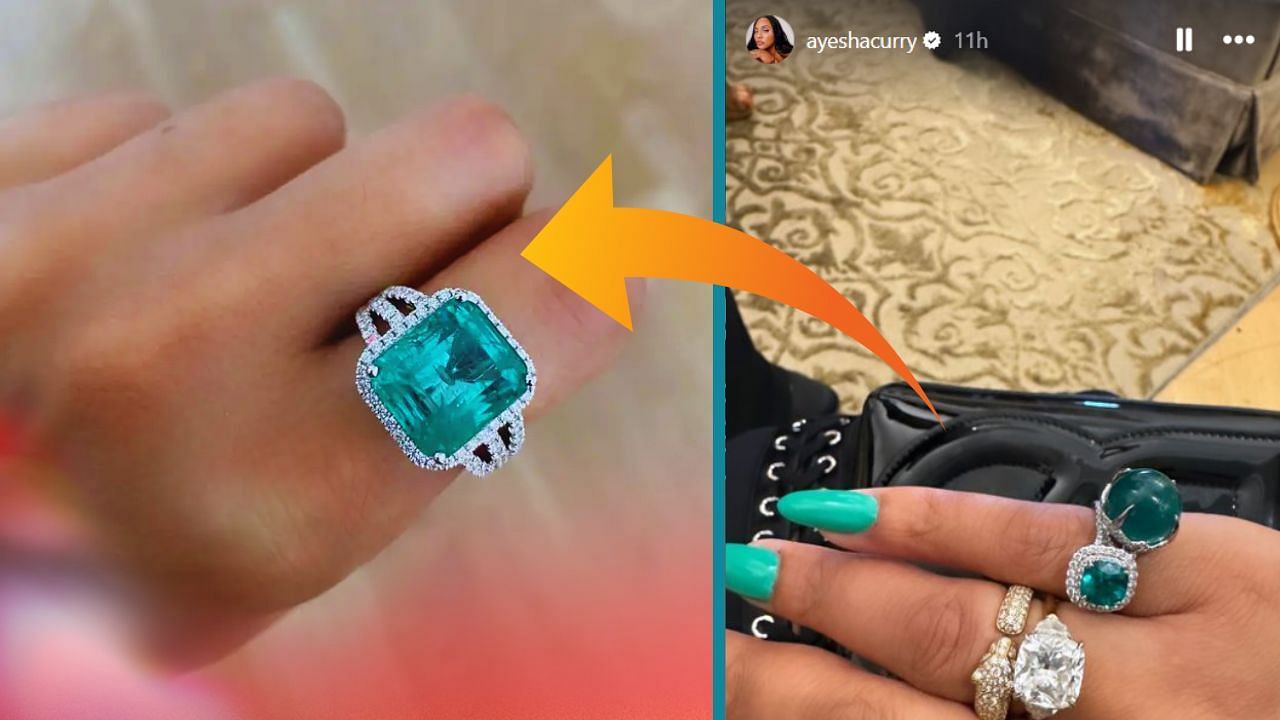 Steph Curry&rsquo;s wife Ayesha flaunts luxe $19800 Emerald ring on IG