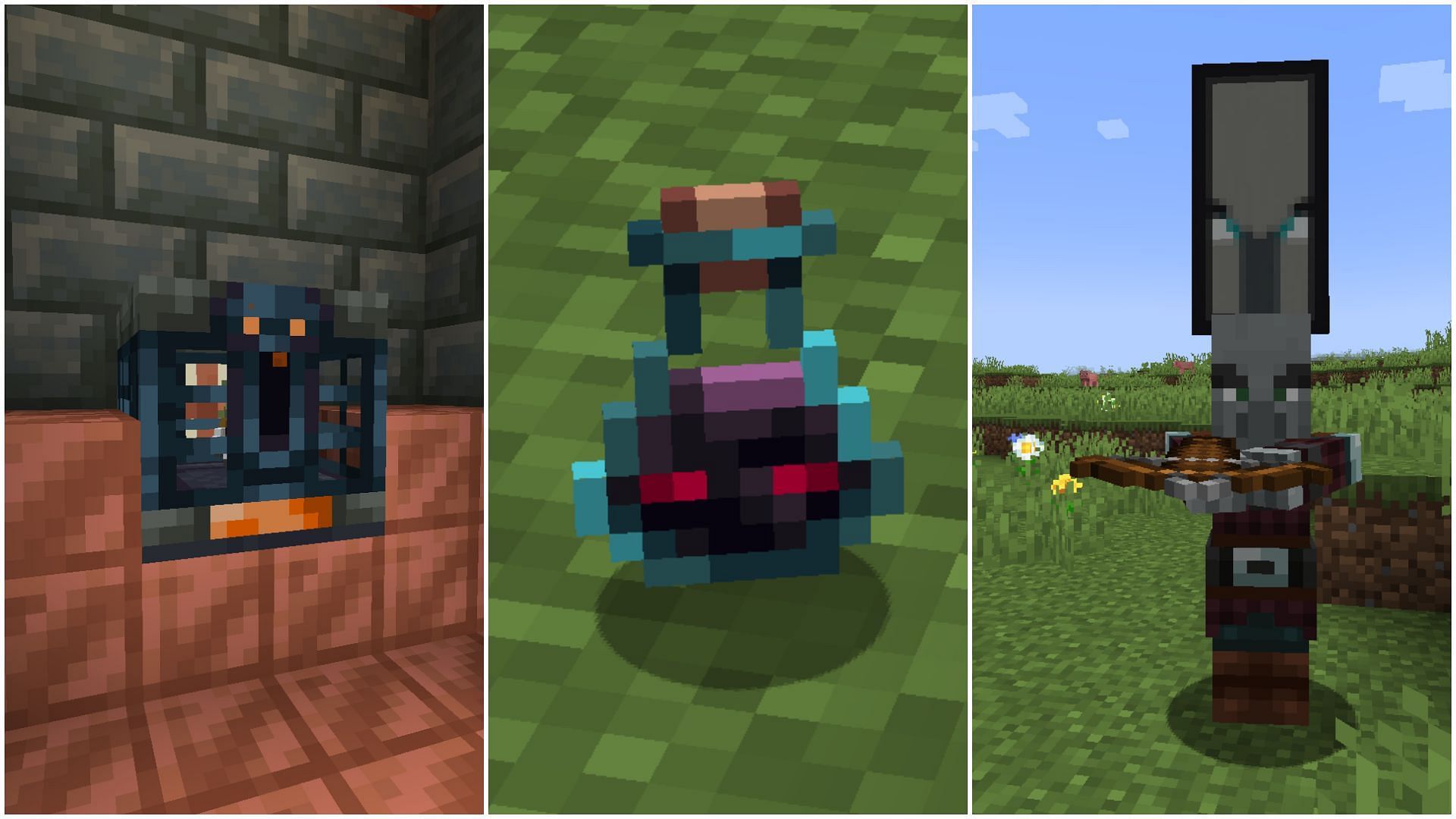 An ominous bottle can be obtained from a raid captain or a trial chamber vault (Image via Mojang Studios)