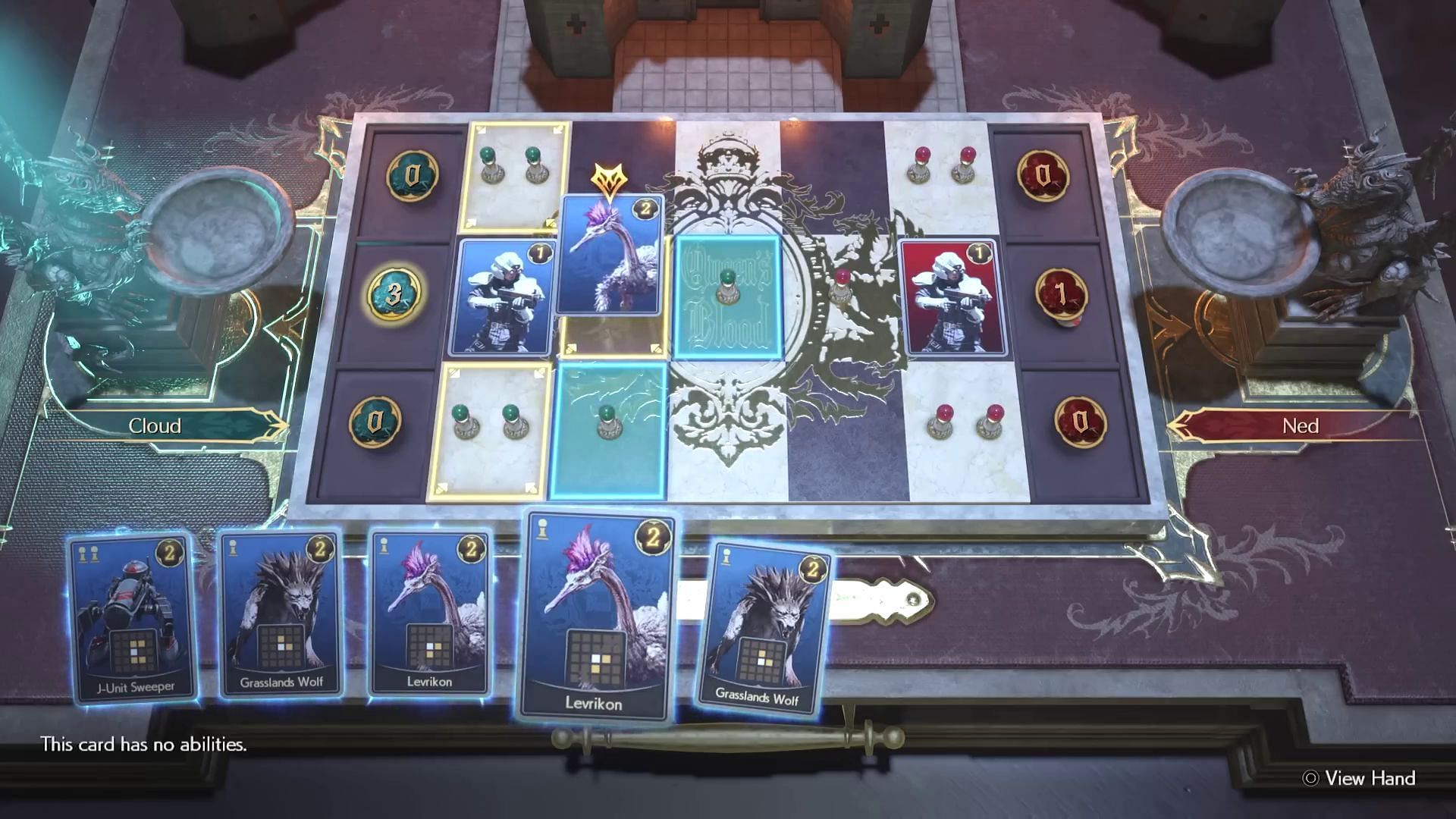 Card-based mini-game in Final Fantasy 7 Rebirth (Image via Square Enix/ YouTube-Jesse Cox)