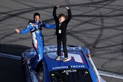 Kyle Larson makes touching admission about forming 'core memories' with his son Owen during victory celebrations in Las Vegas