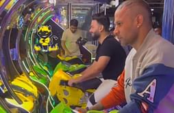 Rishabh Pant enjoys playing arcade video games with Shikhar Dhawan