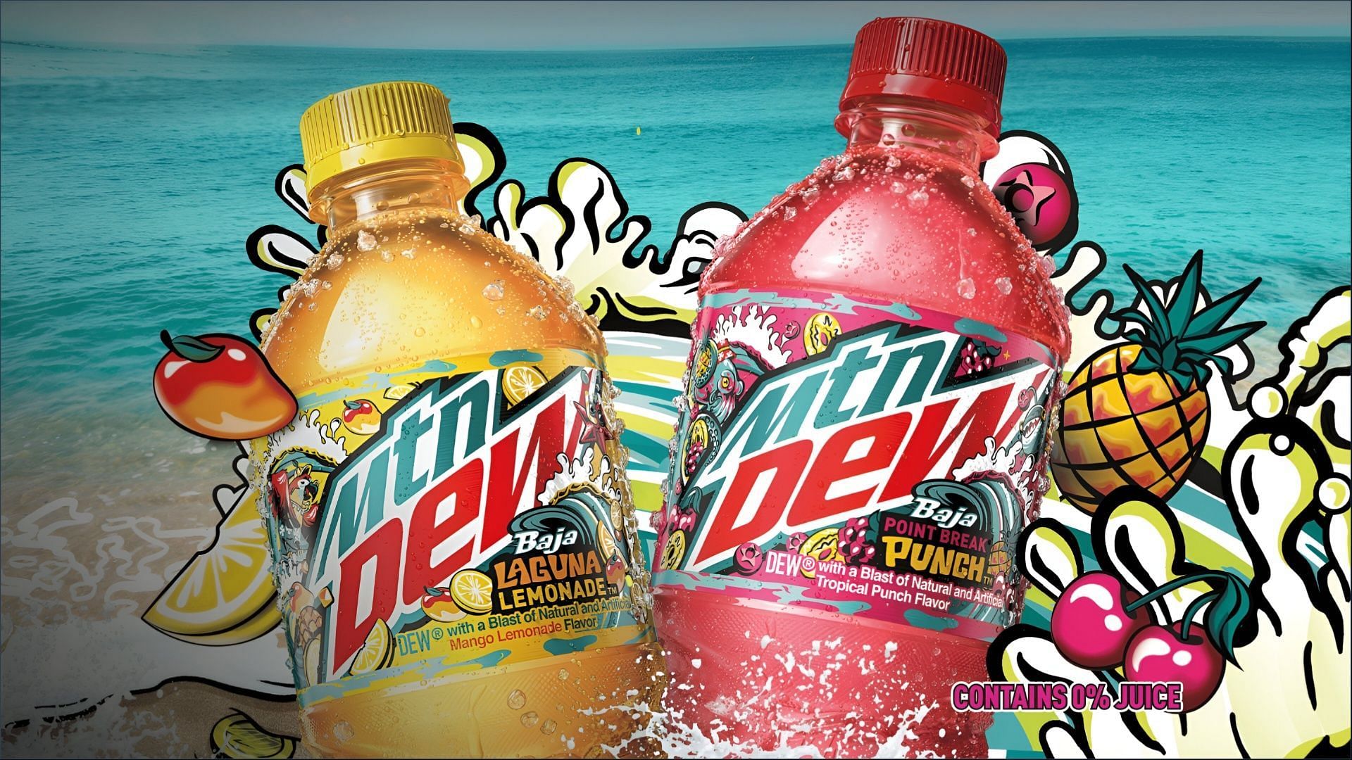 The Laguna Lemonade and Point Break Punch flavors are for a limited time only (Image via Mountain Dew)