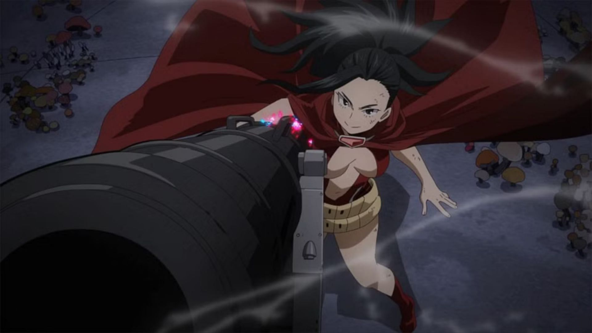 Momo Yaoyorozu using her quirk as shown in the anime (Image via Studio Bones)