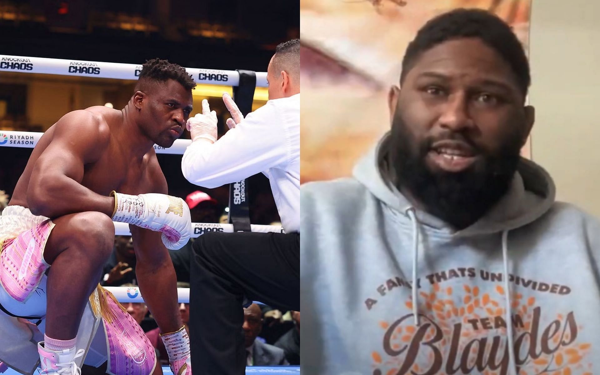 Curtis Blaydes heaps praise for Francis Ngannou despite loss to Anthony Joshua, says payday is 