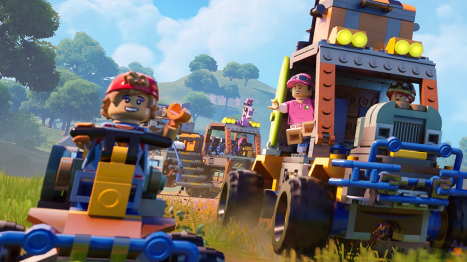 Vehicles are not exactly a replacement for fast travel in LEGO Fortnite (Image via Epic Games)
