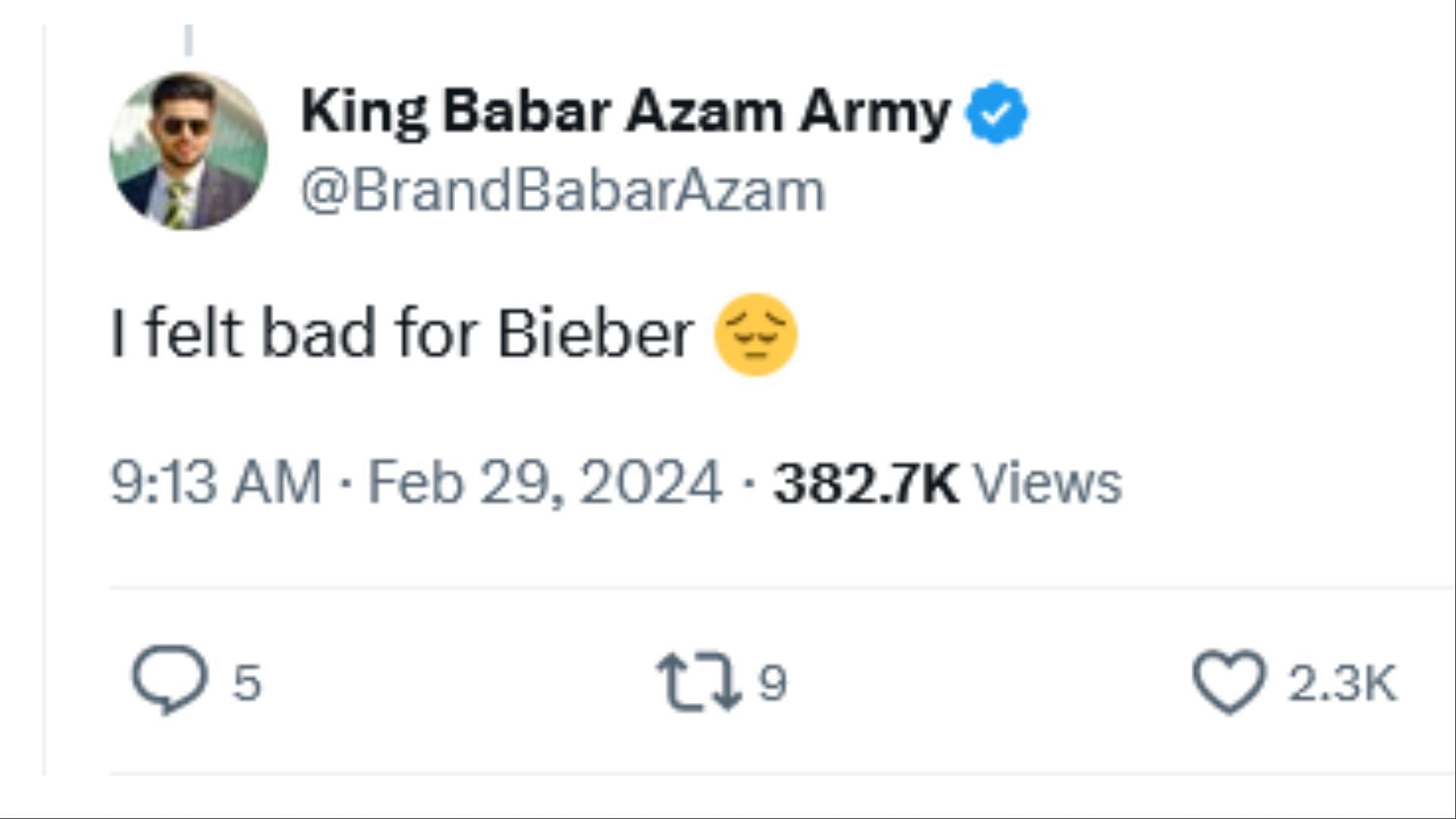 Netizens reacted to the video (Image via X/@BrandBabarAzam)