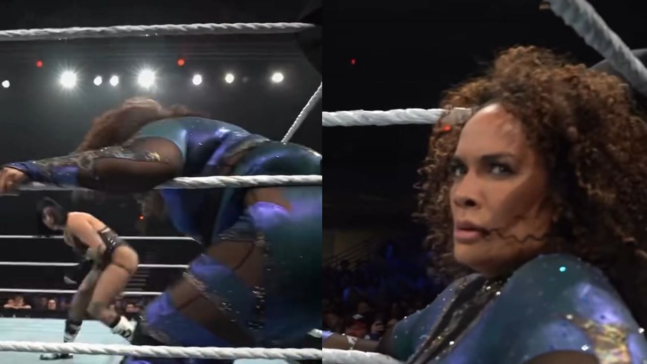 Nia Jax receives a stinkface (via WWE