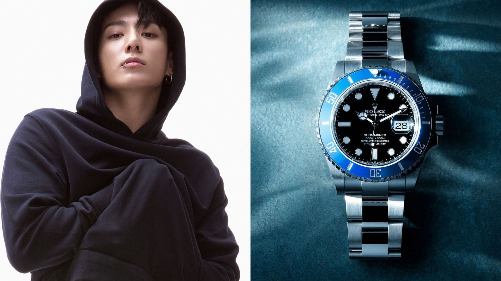 Jungkook owns impressive collection of Rolex watches (Image via Calvin Klein/Twitter and Rolex/Instagram)