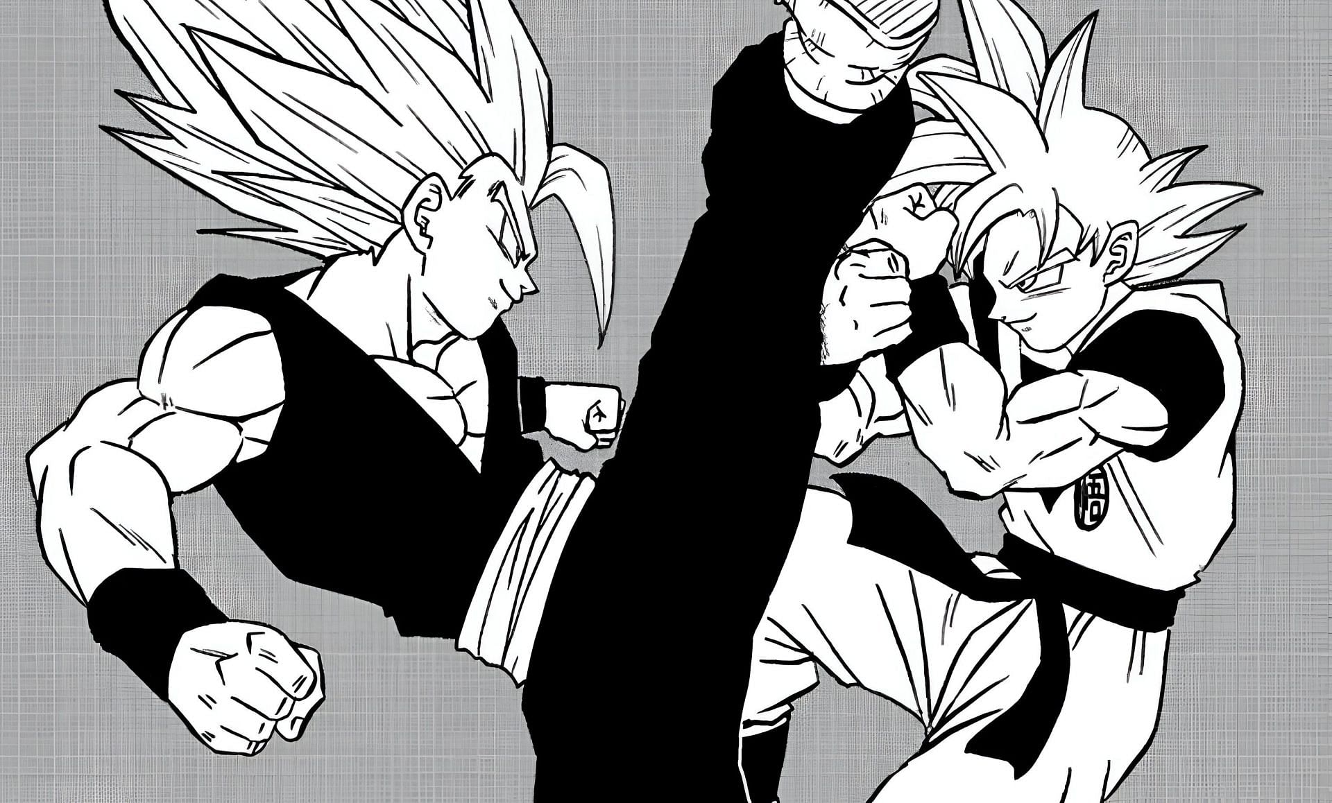 Gohan and Goku as seen in the manga (Image via Shueisha)