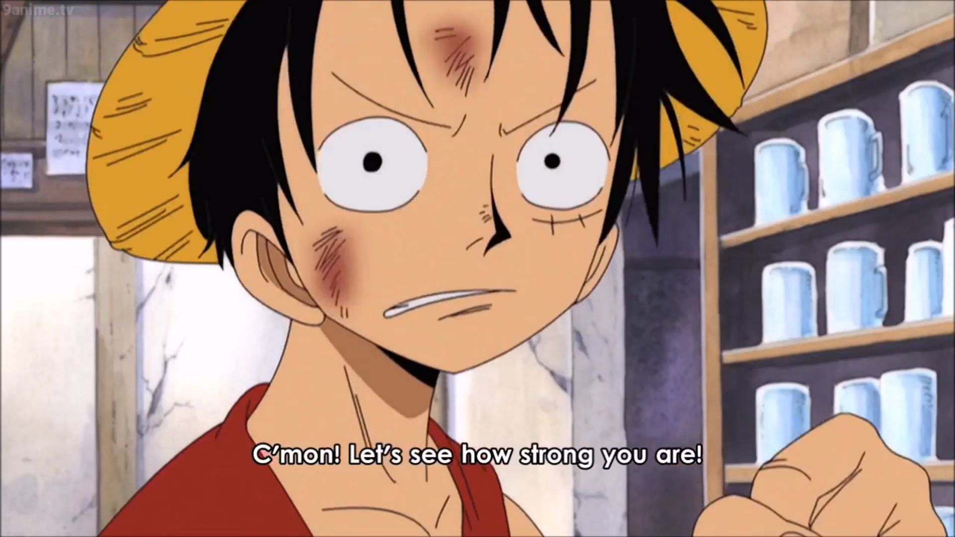 Luffy decides to not fight Bellamy (Image via Toei Animation)